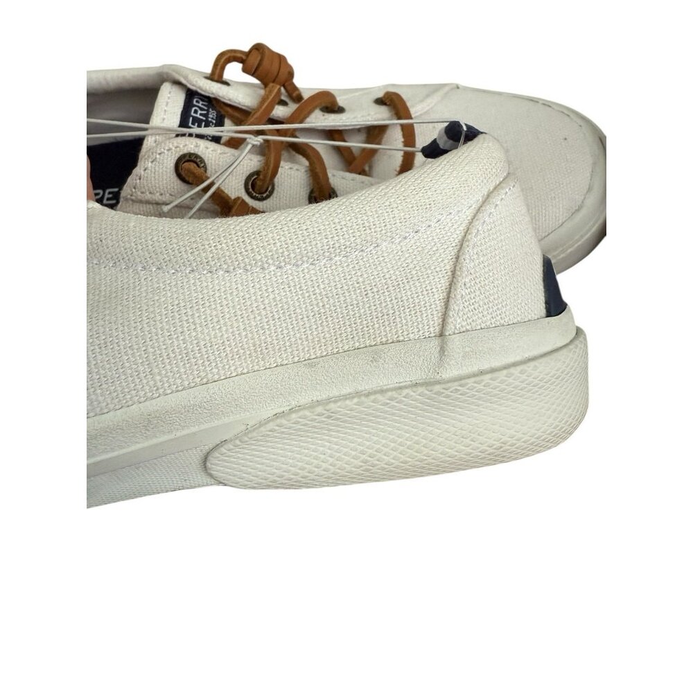 Sperry Topsider Women’s Size 6.5 High White Canvas Sneakers Shoes *PB - Picture 8 of 9